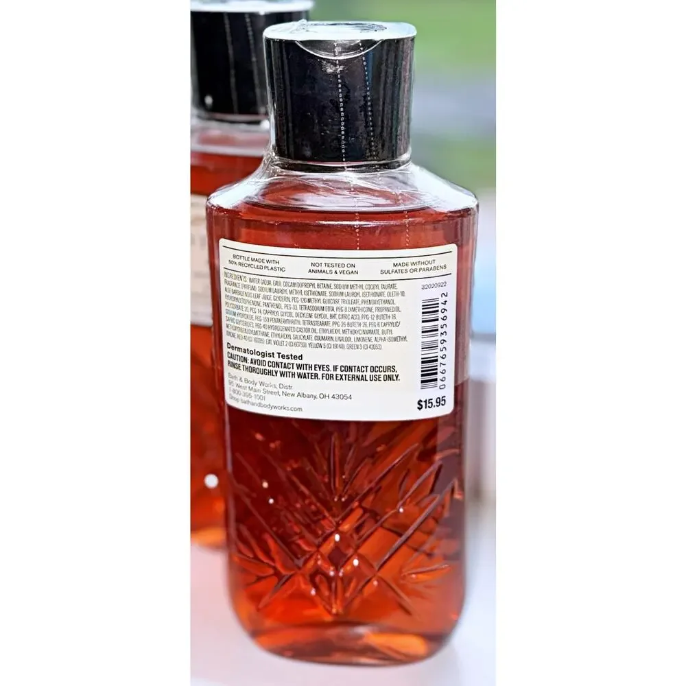 Bath & Body Works Whiskey Toast Men's 3-in-1 Hair Face Body Wash Gel x3